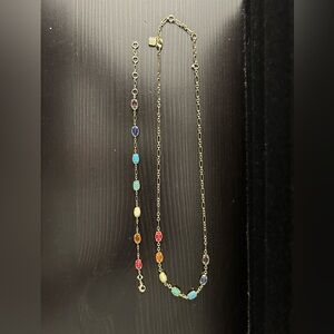 Kendra Scott rainbow bracelet and necklace